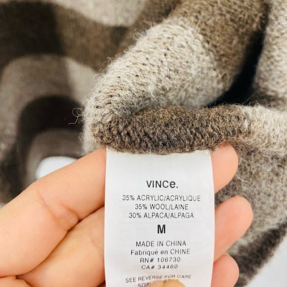 Vince Wool Open Front Cardigan with Hood Size Medium - Picture 4 of 7